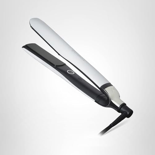 ghd Platinum+ Styler - 1" Flat Iron Hair Straightener, Professional Ceramic Hair Styling Tool for Stronger Hair, More Shine, & More Color Protection - White