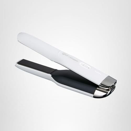 ghd Unplugged Styler - 1" Cordless Flat Iron Hair Straightener, Professional Travel Straightening Iron with Heat-Resistant Case, USB-C Charging for 20-Minutes of Use - White