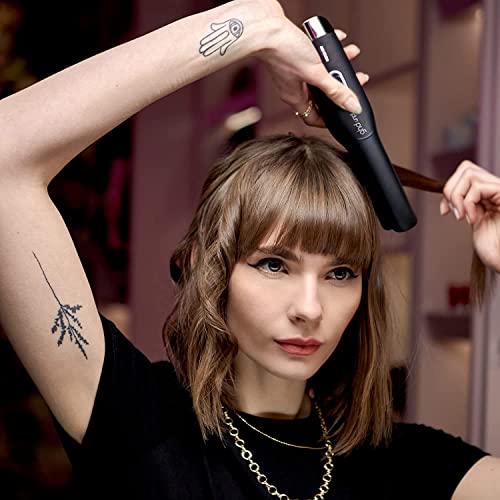 ghd Unplugged Styler - 1" Cordless Flat Iron Hair Straightener, Professional Travel Straightening Iron with Heat-Resistant Case, USB-C Charging for 20-Minutes of Use - Black