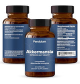 Pendulum Akkermansia Probiotic with Prebiotic Fiber - Increases GLP-1 Production, Delayed Release, Third-Party Tested, 100M AFU Live Strain for Gut Health for Men & Women (30 Capsules, 1-Pack)