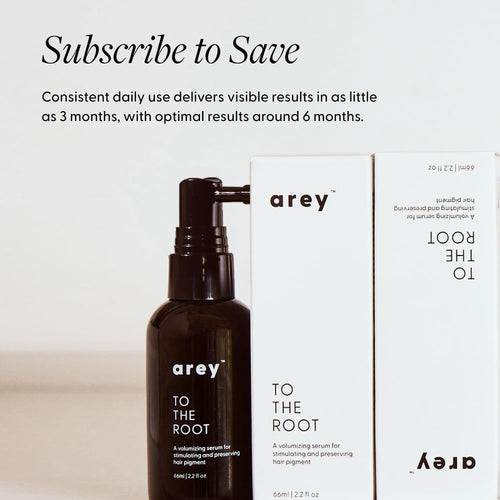 Arey To The Root Hair Serum for Women & Men | Slows Grey Hair Growth & Preserves Pigment in 3–6 Months | Anti Grey Scalp Serum for Healthier, Fuller-Looking Hair | Vegan & Oil-Free Formula (1 Month)