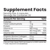 Organic Collagen Australia Pure Collagen & Liver Capsules – Muscle Strength & Vitality with Hydrolyzed Collagen, Grass-Fed Liver, and Vitamin B12 – 120 Capsules