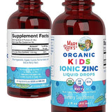 MaryRuth Organics Zinc Supplement for Immune Support, Immune Support Supplement for Kids, Ages 4-13, Zinc Sulfate, Vegan, USDA Organic, Glycerin Based, 2 Fl Oz