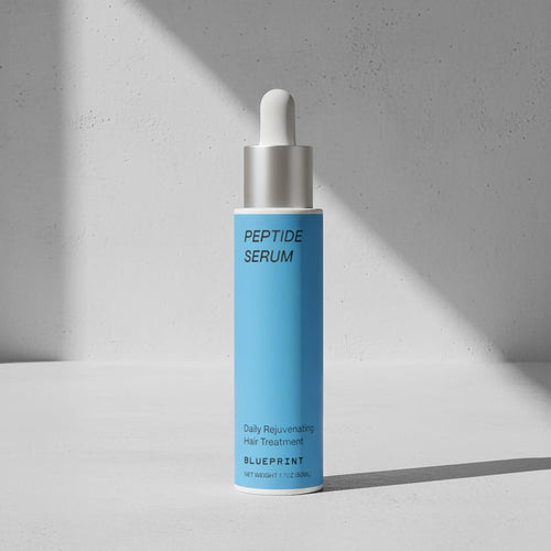 Blueprint Bryan Johnson Hair Peptide Serum – 8 Peptide Scalp Treatment with Caffeine & Curcumin – Fragrance Free Scalp Serum for Thicker, Fuller Hair – Lightweight Leave-In Formula (50 mL)