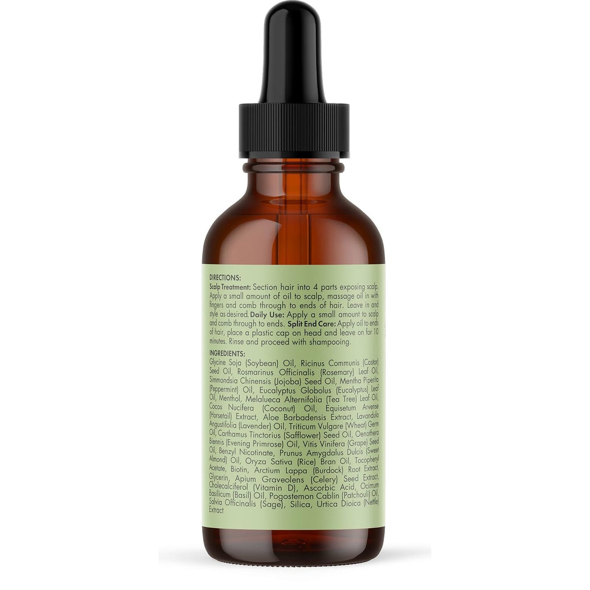 Mielle Organics Rosemary & Mint Hair Oil - Strengthening Biotin Oil Infused Frizzy & Damaged Hair Care - Split Ends & Dry Scalp Treatment to Support Longer, Healthier Strands, 2 Ounce