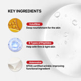 Wrinkle-fit Neck Mask - Neck Wrinkle Patches, Firming and Tightening Korean Deep Collagen Masks - Hyaluronic Acid NeckTargeted Mesh Sheet Mask for Lifting Sagging Skin - Boosting Elasticity 7EA