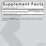 Sports Research® Organic Lion's Mane Mushroom Supplement 1800mg - Brain Health, Focus & Cognitive Supports - USDA Certified Organic · Non-GMO · Vegan - 90 Count Capsules
