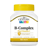 21st Century Healthcare, B Complex Plus Vitamin C, Tablets 100 Count (Pack of 1)