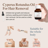 Cyperus Rotundus Oil for Hair Removal 2 PACKS – 100% Pure Natural Cyprus Oil – Organic Herbal Cypress Root Extract for Smooth Skin, Reducing Body Hair Growth, Ingrown Hair & Nourishment – 60ml