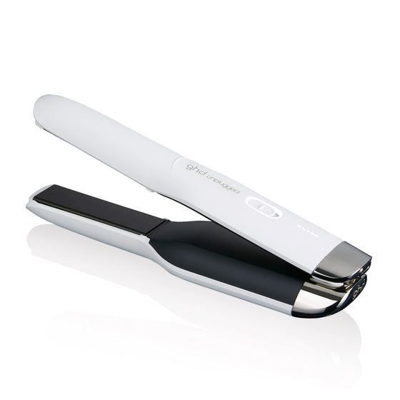 ghd Unplugged Styler - 1" Cordless Flat Iron Hair Straightener, Professional Travel Straightening Iron with Heat-Resistant Case, USB-C Charging for 20-Minutes of Use - White