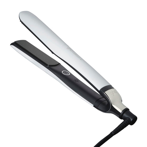 ghd Platinum+ Styler - 1" Flat Iron Hair Straightener, Professional Ceramic Hair Styling Tool for Stronger Hair, More Shine, & More Color Protection - White