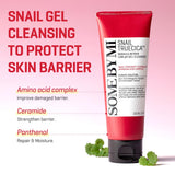 SOME BY MI Snail Truecica Miracle Repair Low pH Gel Cleanser - 3.38Oz, 100ml - Made from Snail Mucin for Sensitive Skin - Daily Face Wash for Deep Cleansing and Skin Moisturizing - Korean Skin Care