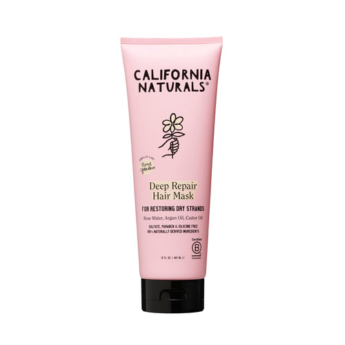 California Naturals Deep Repair Hair Mask, Paraben and Sulfate Free, Deep Conditioner for Dry, Damaged Hair, Vegan, Hydrating and Conditioning, For Curly, Frizzy, All Hair Types, 12 fl oz