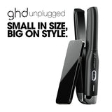 ghd Unplugged Styler - 1" Cordless Flat Iron Hair Straightener, Professional Travel Straightening Iron with Heat-Resistant Case, USB-C Charging for 20-Minutes of Use - Black
