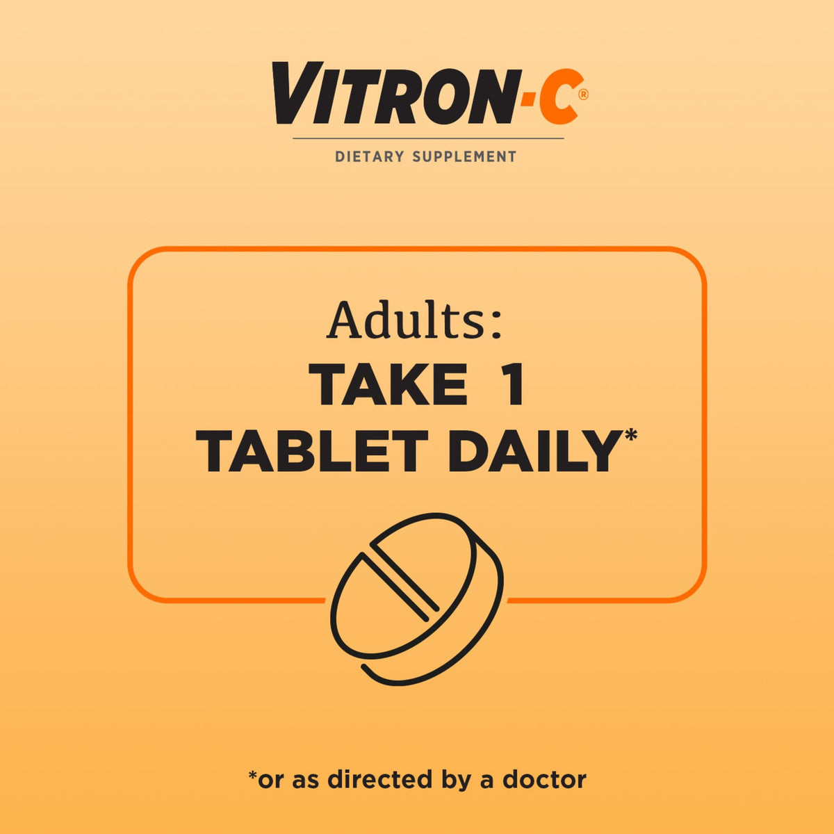 Vitron-C Iron Supplement, Once Daily, High Potency Iron Plus Vitamin C, Support Red Blood Cell Production, Dye Free Tablets, 60 Count, 2 Pack