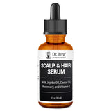 Dr. Berg Scalp & Hair Serum (Improved Formula) with Vitamin D3 & E - Clinically Tested, Paraben- and Sulfate-Free Hair Oil for Women & Men - Includes Rosemary Oil, Castor Oil & Jojoba Oil - 2 Fl oz