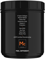Codeage Multi Collagen Peptides + Probiotics Black Edition, Vitamin C, Hyaluronic Acid Powder Supplement, Grass-Fed, Pasture-Raised, Hydrolyzed, Zero Carbs, Type I, II, III, V & X, Unflavored, 21oz
