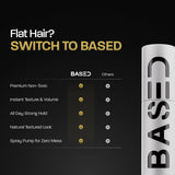 BASED Hair Texturizing Powder, Lightweight & Volumizing Hair Styling Powder with Matte Finish, Add Texture to Hair with Medium Hold, For Short to Medium Hair, (1.69oz Bottle, 2.5 Gram Fill, Pack of 1)