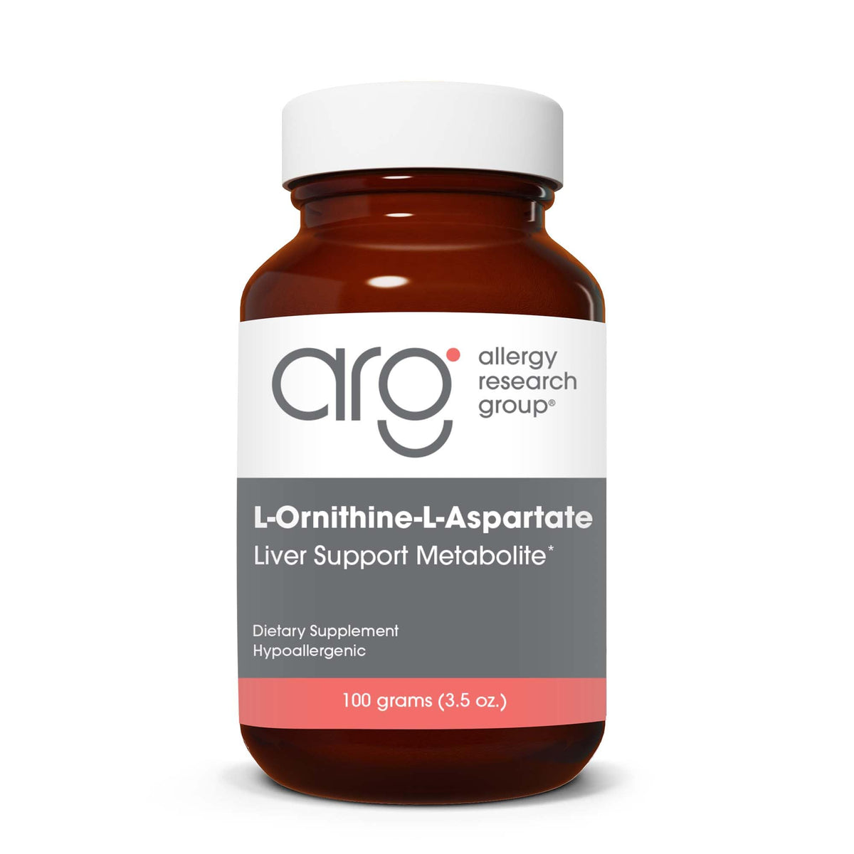 Allergy Research Group L-Ornithine-L-Aspartate Powder - Liver Detox Support Metabolite, Amino Acid Complex, Pure, 3000mg Supplement - 3.5 Oz