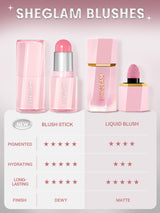 SHEGLAM Buttery Bliss Blush Stick Cream Milk Makeup Blush-Rose Ritual