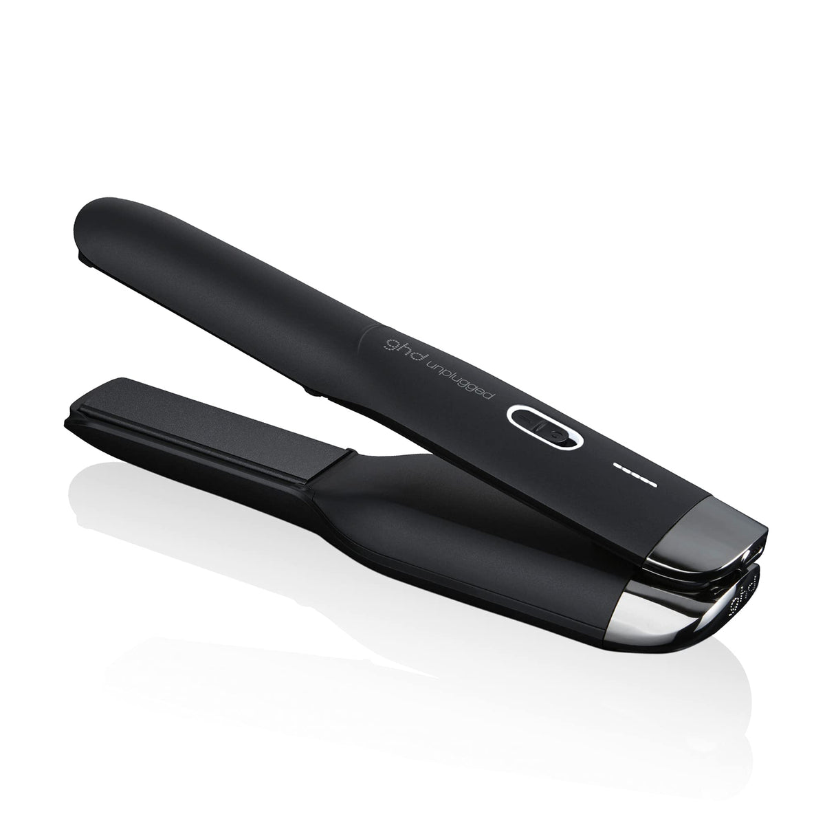 ghd Unplugged Styler - 1" Cordless Flat Iron Hair Straightener, Professional Travel Straightening Iron with Heat-Resistant Case, USB-C Charging for 20-Minutes of Use - Black