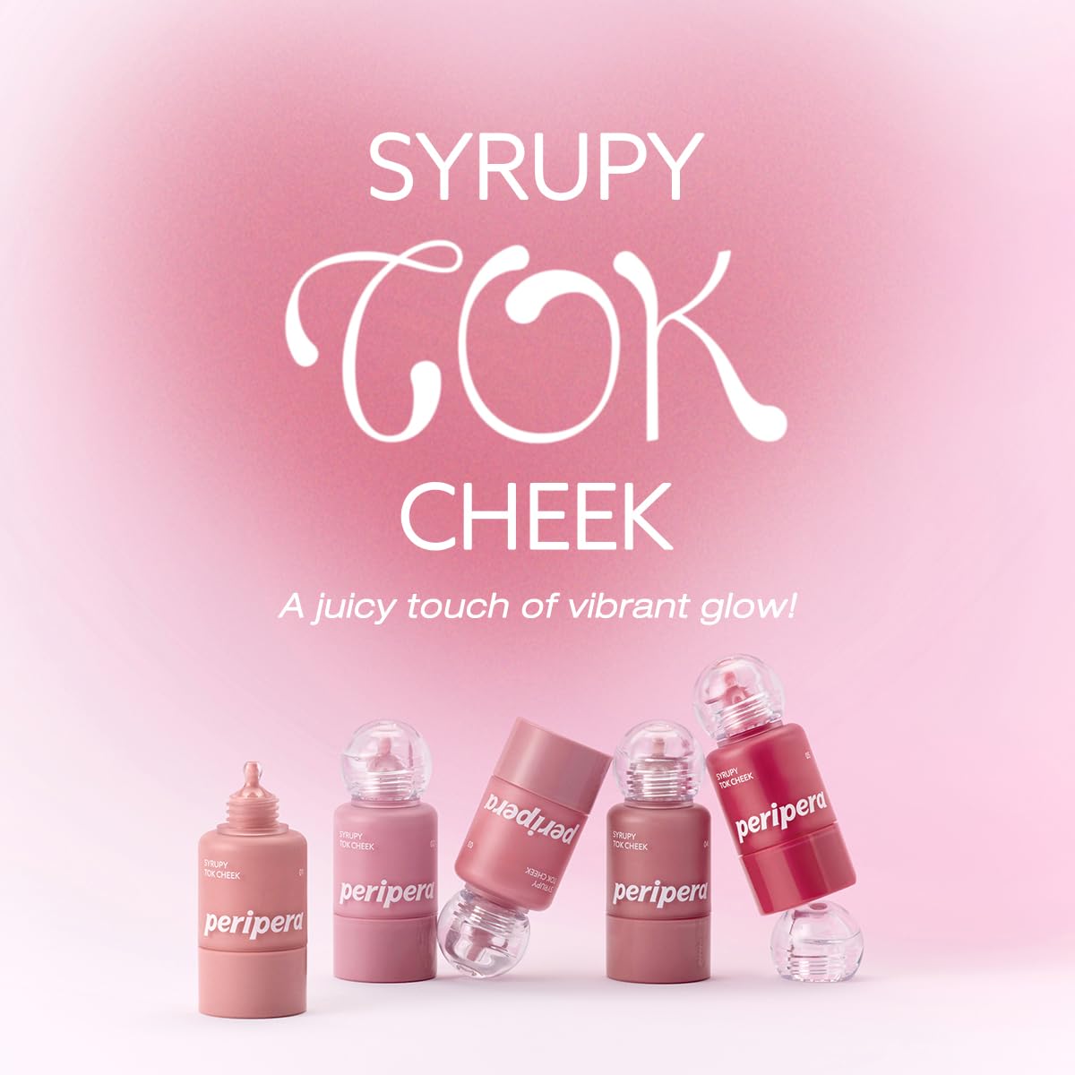 PERIPERA SYRUPY TOK CHEEK 15 Colors, Liquid Blush, Dewy Finish and Hydrates All day, Soft Velvet Texture Face Cheek Tint (03 FRIENDSHIP MAUVE)