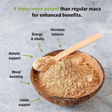 Sunfood Organic Maca Extreme - Maca Root Powder, Maca Powder Organic, Maca Supplement for Men & Women with Adaptogens, Peruvian, Raw, Vegan, Premium Maca Powder - 8 Oz Bag
