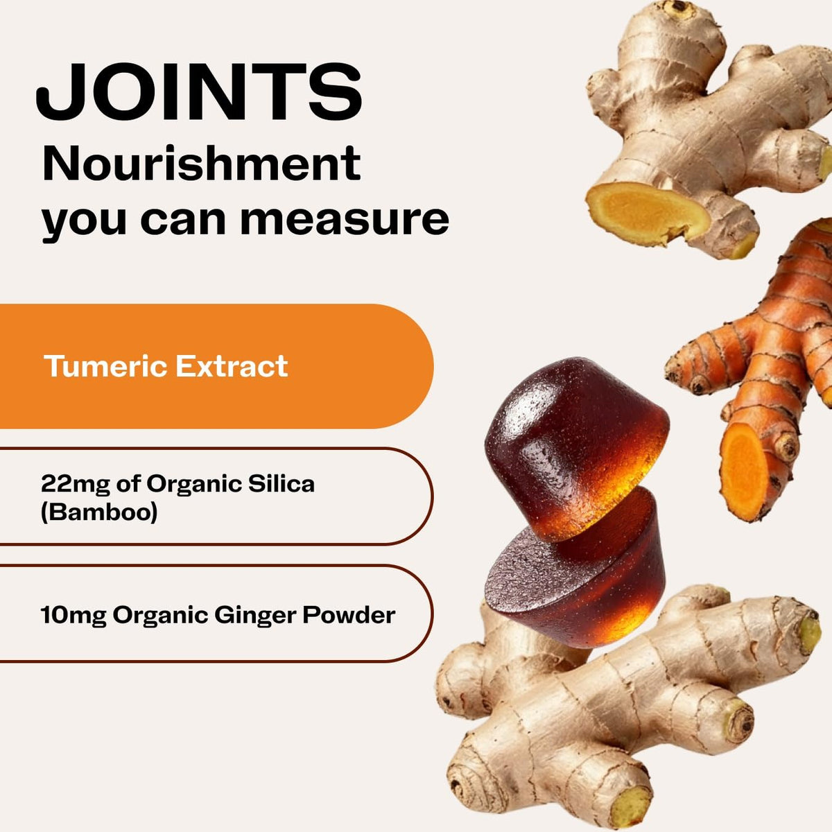 Vimergy NutriDense Fruitylicious Turmeric + Ginger Chewables (300mg Turmeric Extract, 22mg Silica, 10mg Ginger per Serving) Vegan, No Artificial Sweeteners, Mobility Support, 30 Servings (60 Count)