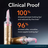 Dr Dennis Gross DermInfusions Plump + Repair Tinted Lip Treatment, Clear - Visibly Plumps & Defines Lips with Hyaluronic Acid & Peptides - Repairs Moisture Barrier - 10 mL