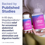 Microbiome Labs MegaSporeBiotic Probiotics for Women & Men - Spore-Based Probiotic for Gut Health & Digestive Support - Shelf-Stable, Travel-Friendly, Mens & Womens Probiotics (60 Capsules)