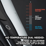 ghd Platinum+ Styler - 1" Flat Iron Hair Straightener, Professional Ceramic Hair Styling Tool for Stronger Hair, More Shine, & More Color Protection - White