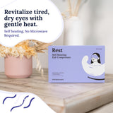 CorneaCare Rest: Self Heating Warm Compress for Dry Eyes | Heated Eye Mask for Fast Relief | Steam Mask for Stye Care | No Microwave or Washcloth Needed | Travel Ready Warm Compress | 30 Count