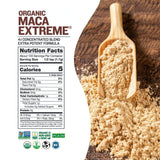 Sunfood Organic Maca Extreme - Maca Root Powder, Maca Powder Organic, Maca Supplement for Men & Women with Adaptogens, Peruvian, Raw, Vegan, Premium Maca Powder - 8 Oz Bag