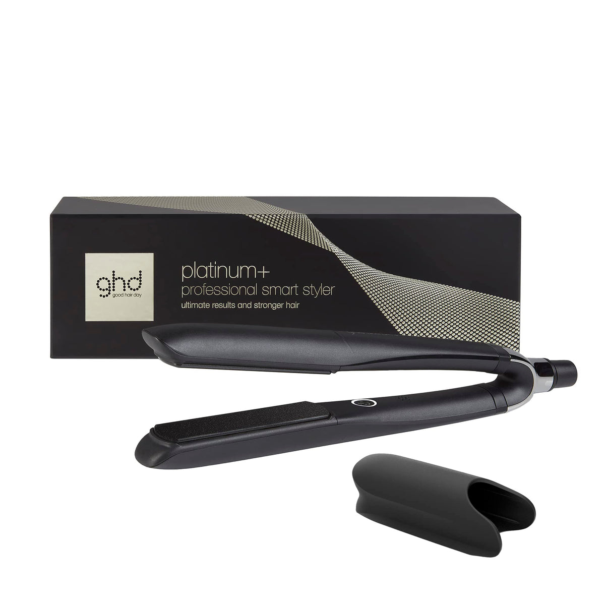 ghd Platinum+ Styler - 1" Flat Iron Hair Straightener, Professional Ceramic Hair Styling Tool for Stronger Hair, More Shine, & More Color Protection - Black