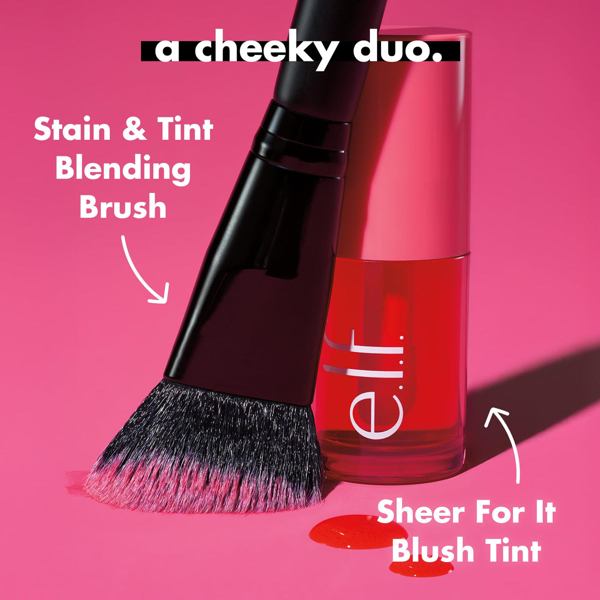 e.l.f. Sheer For It Blush Tint, Multi-Use, Long-Lasting Lip & Cheek Makeup, Creates A Natural Flush Finish, Vegan & Cruelty-Free, Pink Positive
