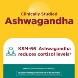 Nature Made Ashwagandha KSM 66 + Reishi Mushroom Capsules, Stress Relief Blend Ashwagandha and Mushroom Supplement, 60 Capsules, 30 Day Supply
