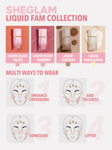 SHEGLAM Color Bloom Liquid Blush Makeup for Cheeks Matte Finish - On Point
