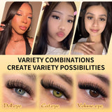 QUEWEL Lash Clusters Kit, 320 Pcs 30D+40D Lash Cluster Eyelash Extensions 9-16mm Lash Clusters Wispy Kit with Eyelash Clusters Bond and Seal Glue Remover Tweezers (30D+40D Kit)