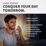 12-in-1 Melatonin Sleep Capsules - Natural Sleep Aids for Adults with Melatonin 5mg and Magnesium Glycinate 500mg, Sleep Aid with Ashwagandha, L Theanine, Valerian Root, GABA, 5-HTP (90ct, Pack of 1)
