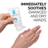 La Roche-Posay Cicaplast Hand Cream, Instant Relief Moisturizing Hand Lotion for Dry Hands, Shea Butter Lotion for Dry Cracked Hands, Non Greasy, Fragrance Free, 1.69 Fl Oz (Pack of 1)