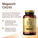Solgar Megasorb CoQ-10 100 mg, 90 Softgels - Supports Healthy Aging - Coenzyme Q10 Supplement - Enhanced Absorption - Non-GMO, Gluten Free, Dairy Free - 90 Servings
