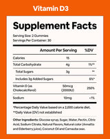 Black Girl Vitamins - Vitamin D3 Gummies, for Immune, Energy, and Bone Support, 2000IU (50mcg) Vitamin D per Serving, Gluten-Free Vitamin D Gummies