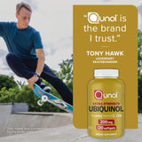 Qunol Ubiquinol CoQ10 200mg Softgels, Powerful Antioxidant for Heart and Vascular Health, Essential for Energy Production, Natural Supplement Active Form of CoQ10, 120ct Softgels
