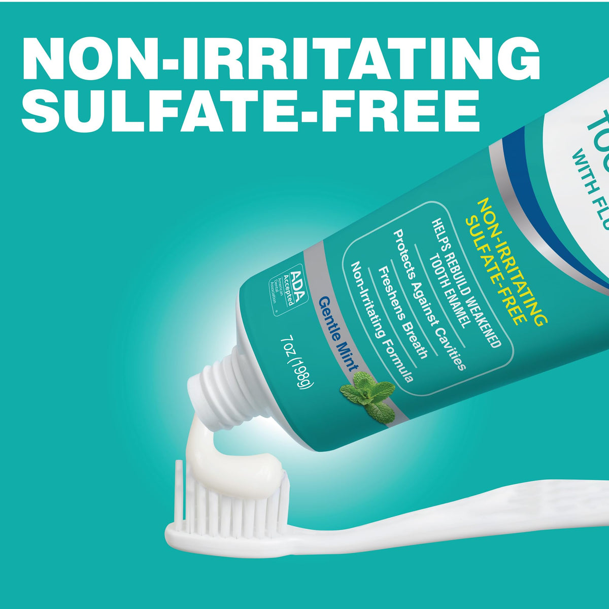 CloSYS Fluoride Toothpaste, 7 Ounce, Gentle Mint, Whitening, Enamel Protection, Sulfate Free