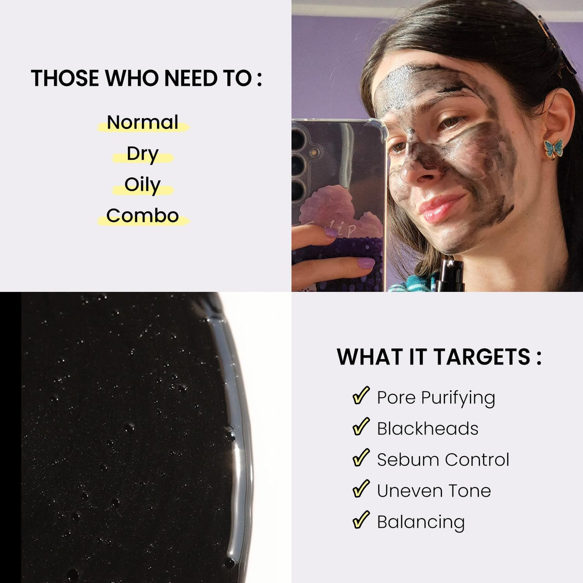 Coxir TXA Black Rice Pore Mask – Korean 3-in-1 Wash-Off Mask Serum| Pore Purifying, Blackhead Care, Hydrating, Skin Toning Treatment with TXA & Black Rice |Vegan K-beuaty Face Mask [50ml/1.69 fl.oz]