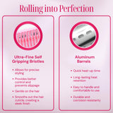 Thermal Rollers for Hair - 37pc Set - 18 Self-Grip Hair Rollers with 18 Clips and Styling Comb - Aluminum Thermal Hair Rollers for Volume and All-Day Curls - For Short, Medium, and Long Hair (Large)