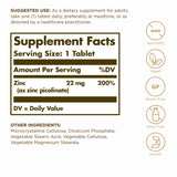 Solgar Zinc Picolinate 22 mg, 100 Tablets (Pack of 3) - Promotes Healthy Skin - Supports Immune System, Normal Taste & Vision - Antioxidant - Non-GMO, Vegan, Gluten Free, Kosher - 300 Total Servings
