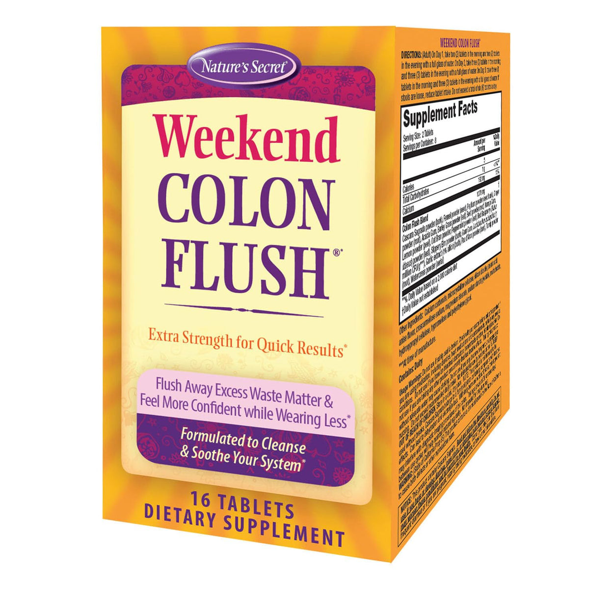 Nature's Secret Weekend Colon Flush 16 Capsule