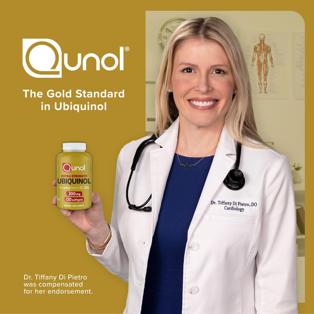 Qunol Ubiquinol CoQ10 200mg Softgels, Powerful Antioxidant for Heart and Vascular Health, Essential for Energy Production, Natural Supplement Active Form of CoQ10, 120ct Softgels