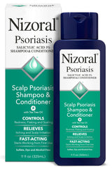 Nizoral Psoriasis Shampoo & Conditioner, 11 Oz, Gentle Scalp Treatment, Relieves Itching and Flaking, Redness and Scaling Effective Scalp Psoriasis Shampoo with Salicylic Acid and Tea Tree Oil